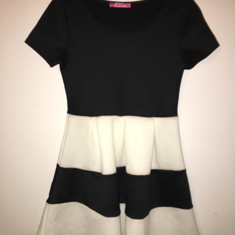 Black & Whit dress Girls-10/12